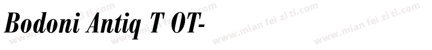 Bodoni Antiq T OT字体转换